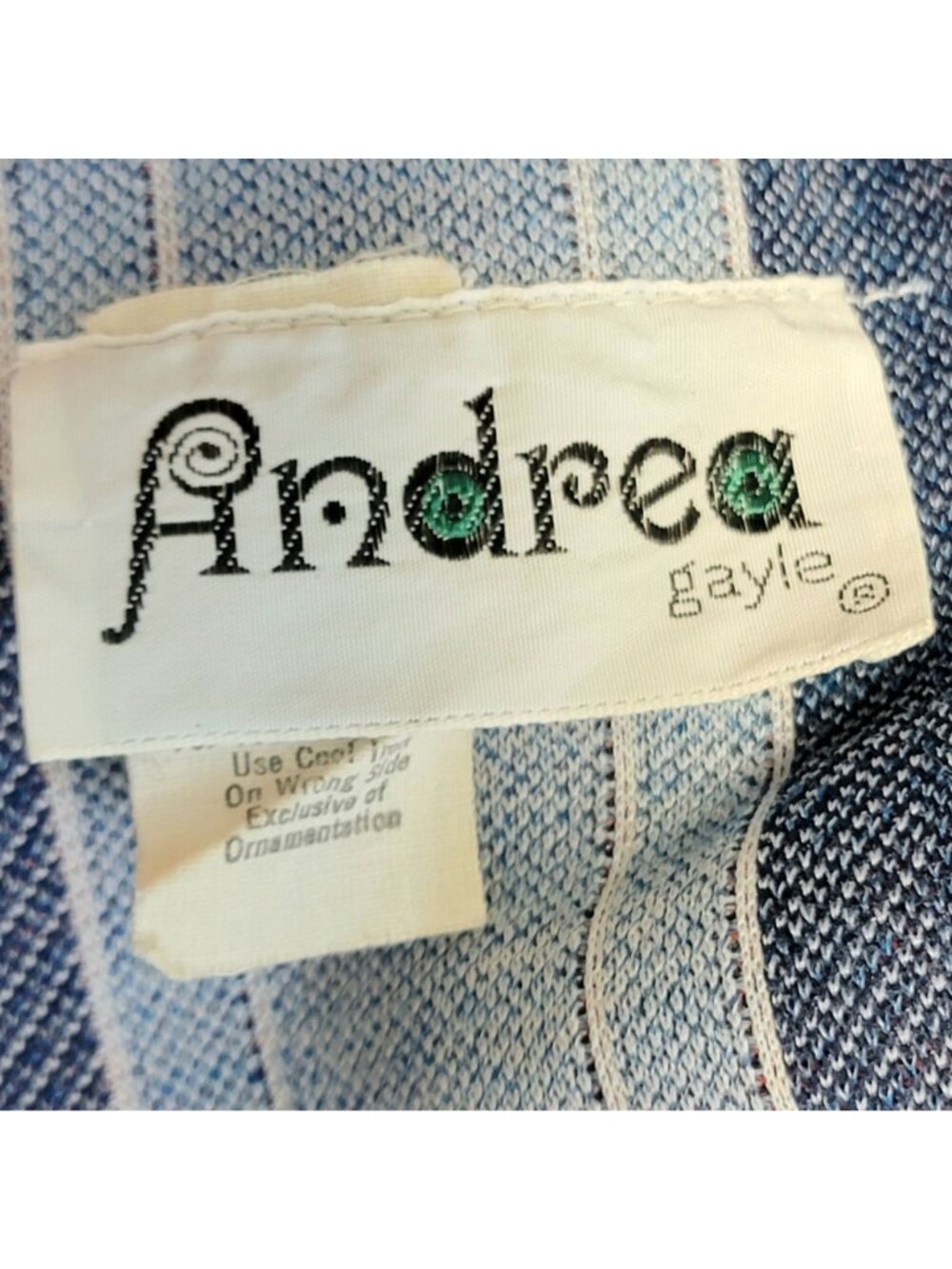 Vintage 70s Stripe Shirt Jacket Women Medium Pink Blue Collar Button Lightweight - Picture 4 of 16